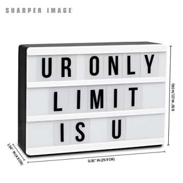 Sharper Image Cinematic LED Letterbox for Creative Messages