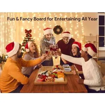 Easoger Bamboo Charcuterie Boards and Knife Set, 3 in 1 Magnetic Extra Large Cheese Board with 3 Bowls, Wedding Gifts, Christmas Gifts, House Warming Gifts for Couples