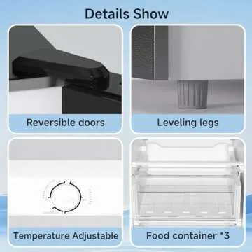 BANGSON Upright Freezer, 7.0 Cu.ft Stand Up Freezer, Convertible Upright Freezer/Refrigerator, Single Door for Kitchen,Garage, Office, Apartment, Silver