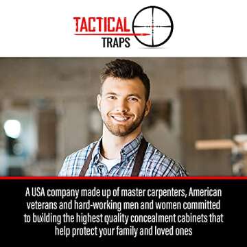 Tactical Traps Patriot 35S Compact Gun Shelf with Trap Door | Compact Firearm Storage with RFID Lock | Easy Installation | Secure & Safe Compartment | 22 ½ ” X 10 ¼” X 4”