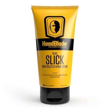 ATX Men's Head Shaving Basics Bundle with 5oz HeadSlick Cream, Razor, Blade Refills