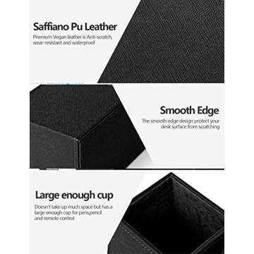 2-in-1 Pen Holder with Wireless Charger, Compatible with iPhone 16/15/14/13/12/11/8 Series, Pencil Holder Phone Stand for Desk Home Office, Men Gift Husband Wife Anniversary Dad Birthday Idea Gadget