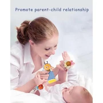 Bloobloomax Baby Rattles Toys for 0-12 Month, Infant Girl Boy Toys for Babies 3-6 Months, Newborn Hand & Foot Toys for 0 to 9 Months, Baby Shower Gifts Set with Wrist Rattle Socks