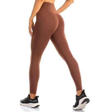 Ukaste Women's Studio Essential High-Rise Yoga Leggings 25" - Soft Stretch Workout Active Tights Pan...