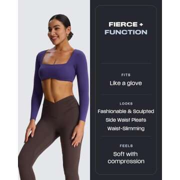 Aoxjox High Waisted Yoga Pants for Women Hidden Scrunch Cross-Waist Buttery Soft Crossover Workout V...