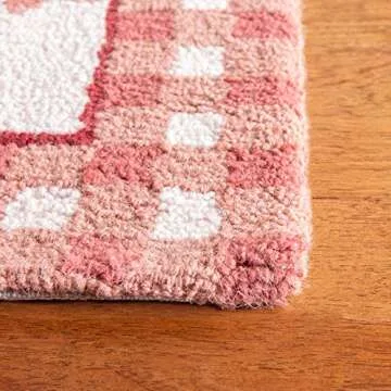 SAFAVIEH Chelsea Collection Accent Rug - 2'9" x 4'9", Ivory & Rose, Hand-Hooked French Country Wool, Ideal for High Traffic Areas in Entryway, Living Room, Bedroom (HK55C)