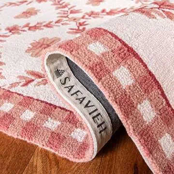 SAFAVIEH Chelsea Collection Accent Rug - 2'9" x 4'9", Ivory & Rose, Hand-Hooked French Country Wool, Ideal for High Traffic Areas in Entryway, Living Room, Bedroom (HK55C)