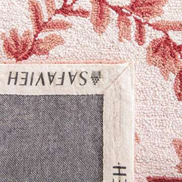 SAFAVIEH Chelsea Collection Accent Rug - 2'9" x 4'9", Ivory & Rose, Hand-Hooked French Country Wool, Ideal for High Traffic Areas in Entryway, Living Room, Bedroom (HK55C)