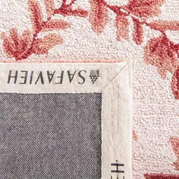 SAFAVIEH Chelsea Collection Accent Rug - 2'9" x 4'9", Ivory & Rose, Hand-Hooked French Country Wool, Ideal for High Traffic Areas in Entryway, Living Room, Bedroom (HK55C)