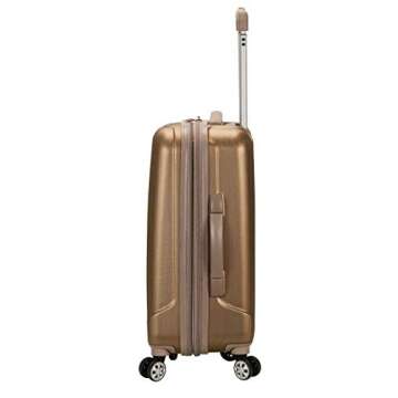 Rockland Melbourne Hardside Expandable Luggage with Spinner Wheels, Bronze, Carry-On 20"