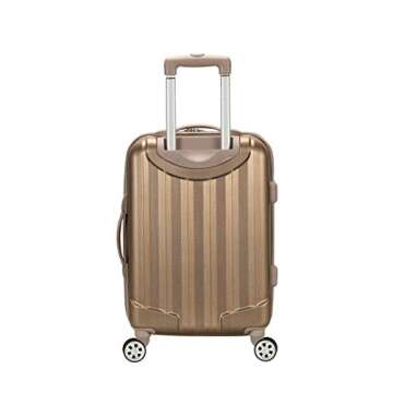 Rockland Melbourne Hardside Expandable Luggage with Spinner Wheels, Bronze, Carry-On 20"