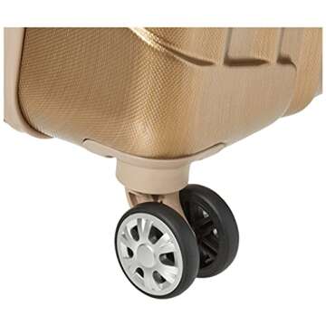 Rockland Melbourne Hardside Expandable Luggage with Spinner Wheels, Bronze, Carry-On 20"