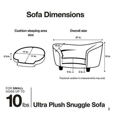 Stylish Enchanted Home Pet Snuggle Sofa Bed for Small Pets