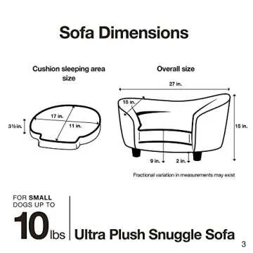 Stylish Enchanted Home Pet Snuggle Sofa Bed for Small Pets