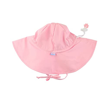 RuffleButts Baby Pink Adjustable Sun Hat UPF 50+ Protection