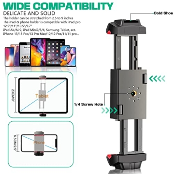 Lusweimi 66-Inch Adjustable Phone Tripod for Vlogging and Photography