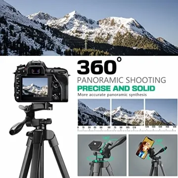 Lusweimi 66-Inch Adjustable Phone Tripod for Vlogging and Photography