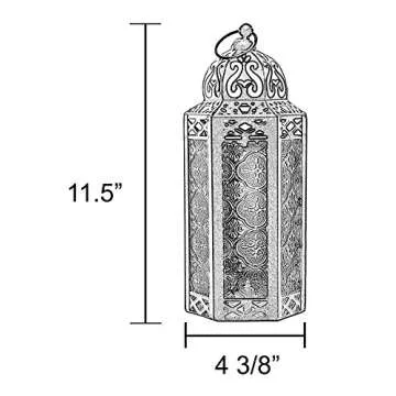 VELA LANTERNS Cream Moroccan Decorative Candle Lantern