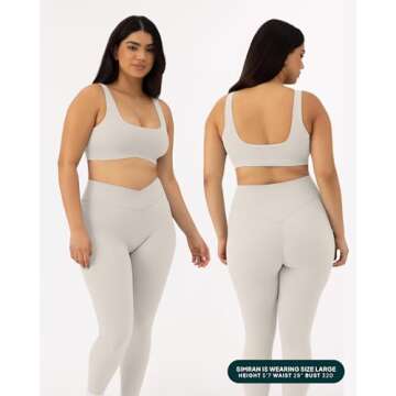 PAVOI ACTIVE Curve Hem Scoop Neck Sports Bra for Women - Medium Support Buttery Soft Low Cut Workout Yoga Bras - FlexFlow - Medium, Moonstruck