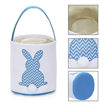 MONOBLANKS Easter Bunny Basket Bags for Egg Hunts and Gifts