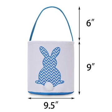 MONOBLANKS Easter Bunny Basket Bags for Egg Hunts and Gifts