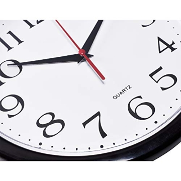 Bernhard Wall Clock Silent Non Ticking 10 Inch Easy to Read