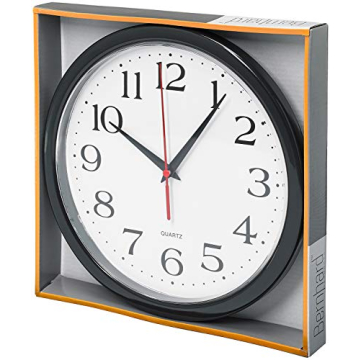 Bernhard Wall Clock Silent Non Ticking 10 Inch Easy to Read