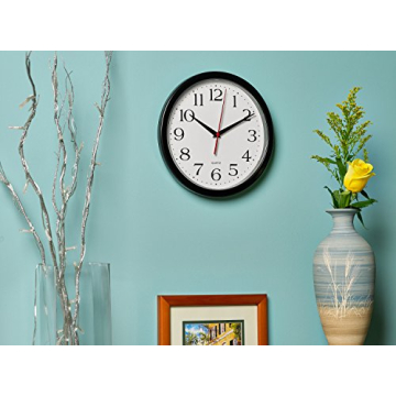 Bernhard Wall Clock Silent Non Ticking 10 Inch Easy to Read