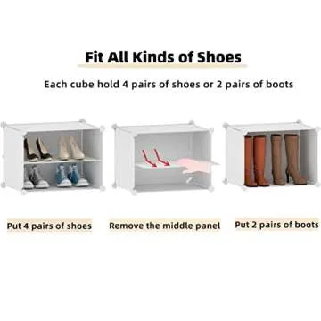 HOMICKER 32 Pairs Shoe Rack Organizer for Closets