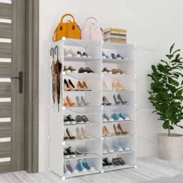 HOMICKER 32 Pairs Shoe Rack Organizer for Closets