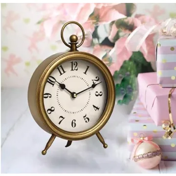 EMAX HOME Vintage Decorative Non-Ticking Table Clock