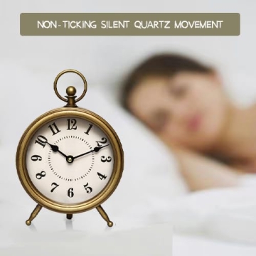 EMAX HOME Vintage Decorative Non-Ticking Table Clock