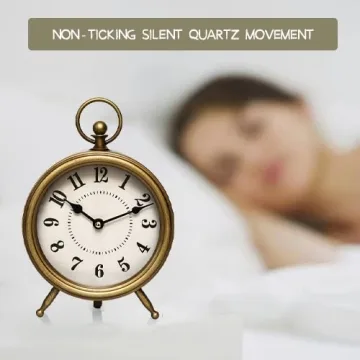 EMAX HOME Vintage Decorative Non-Ticking Table Clock