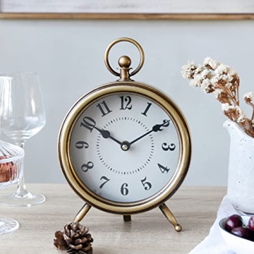 EMAX HOME Vintage Decorative Non-Ticking Table Clock