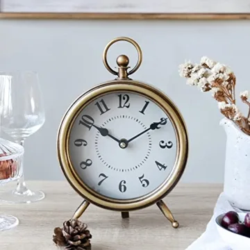 EMAX HOME Vintage Decorative Non-Ticking Table Clock