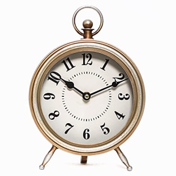EMAX HOME Vintage Decorative Non-Ticking Table Clock