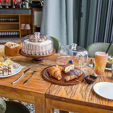 Jkwokback Cake Stand with Dome for Celebrations and Baking