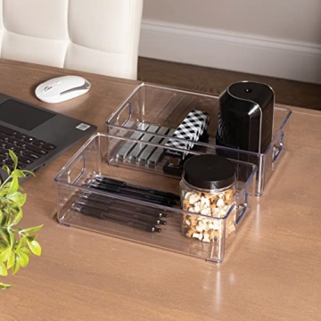bHome & Co Clear Plastic Storage Bins for Organization