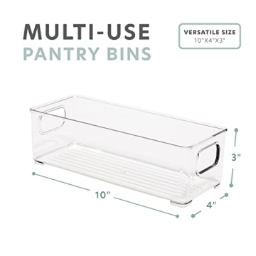 bHome & Co Clear Plastic Storage Bins for Organization