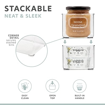 bHome & Co Clear Plastic Storage Bins for Organization