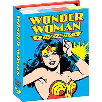 DC Comics Wonder Woman Sticky Notes Booklet for Organizing Enthusiasts