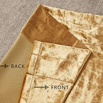 Luxurious PRIMROSE Gold Velvet Curtains for Home Decor