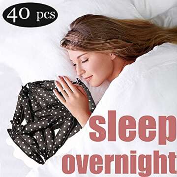 40 pieces soft sleep hair rollers pillow sponge rollers stain no heat foam hair rollers overnight ha...