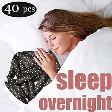 40 pieces soft sleep hair rollers pillow sponge rollers stain no heat foam hair rollers overnight ha...