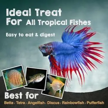 Ultra Fresh Freeze Dried Blood Worms w/High Concentration Vitamin & Probiotics, All Natural High Protein Treat for Betta, Tropical Fish