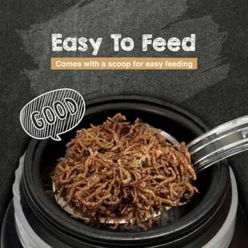 Ultra Fresh Freeze Dried Blood Worms w/High Concentration Vitamin & Probiotics, All Natural High Protein Treat for Betta, Tropical Fish