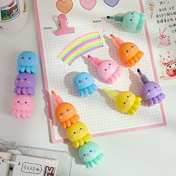 Colorful Octopus Highlighter Set for School & Office Supplies