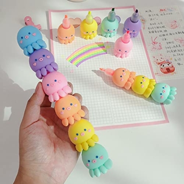 Colorful Octopus Highlighter Set for School & Office Supplies