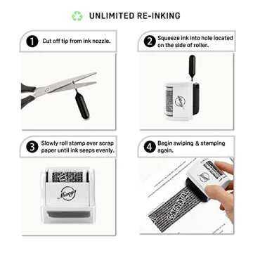 Miseyo Roller Stamp for Identity Theft Protection - Secure & Refillable