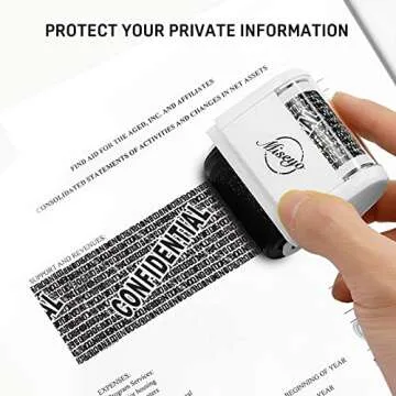 Miseyo Roller Stamp for Identity Theft Protection - Secure & Refillable